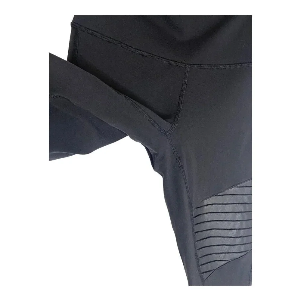 Alo High Waisted Black Moto Leggings-sz Small